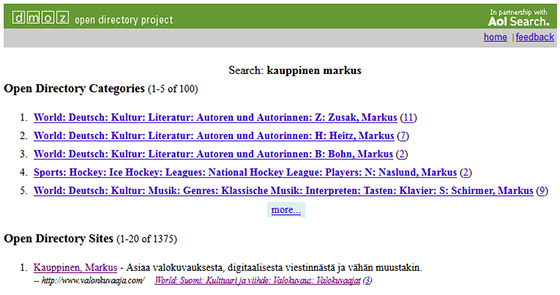 DMOZ Open directory project - Valonkuvajaa.com