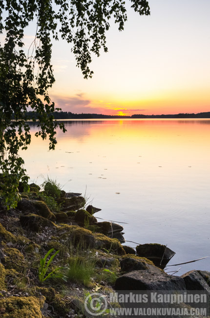 Auringonlasku Aulangolla. Valokuvaaja: Markus Kauppinen